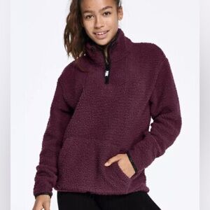 EUC Victoria’s Secret Pink Sherpa QuarterZip Hoodie